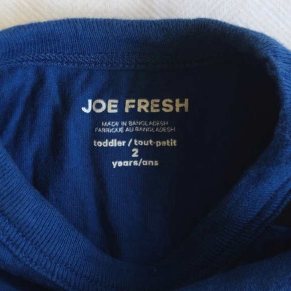 joe fresh hockey graphic raglan long sleeve cotton shirt 2T toddler boys - Picture 4 of 8